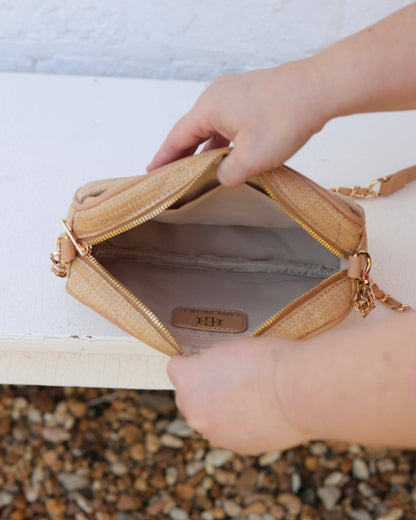 Fiona Crossbody Natural Lattice