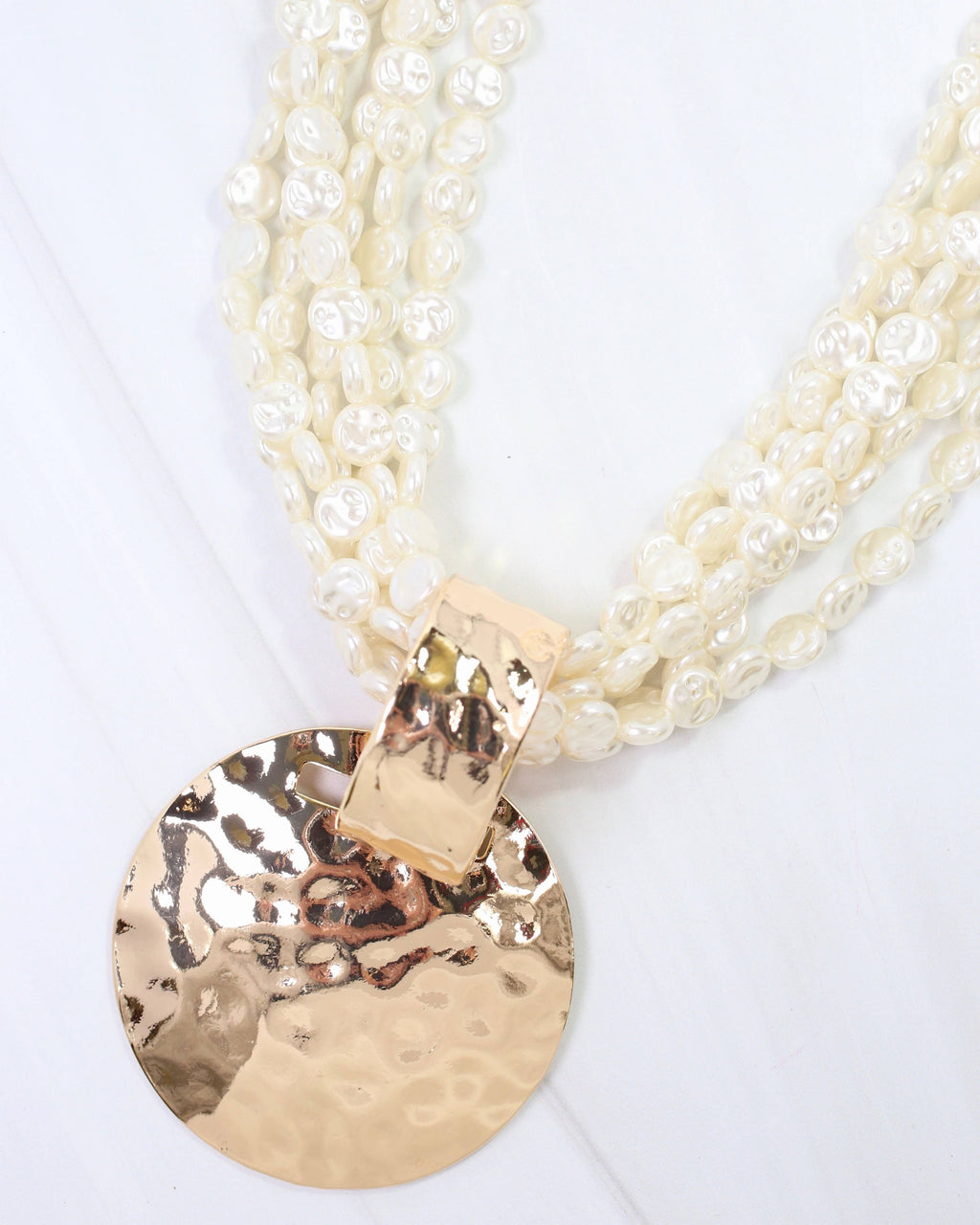Caroline Hill Layered Pearl Pendant Necklace