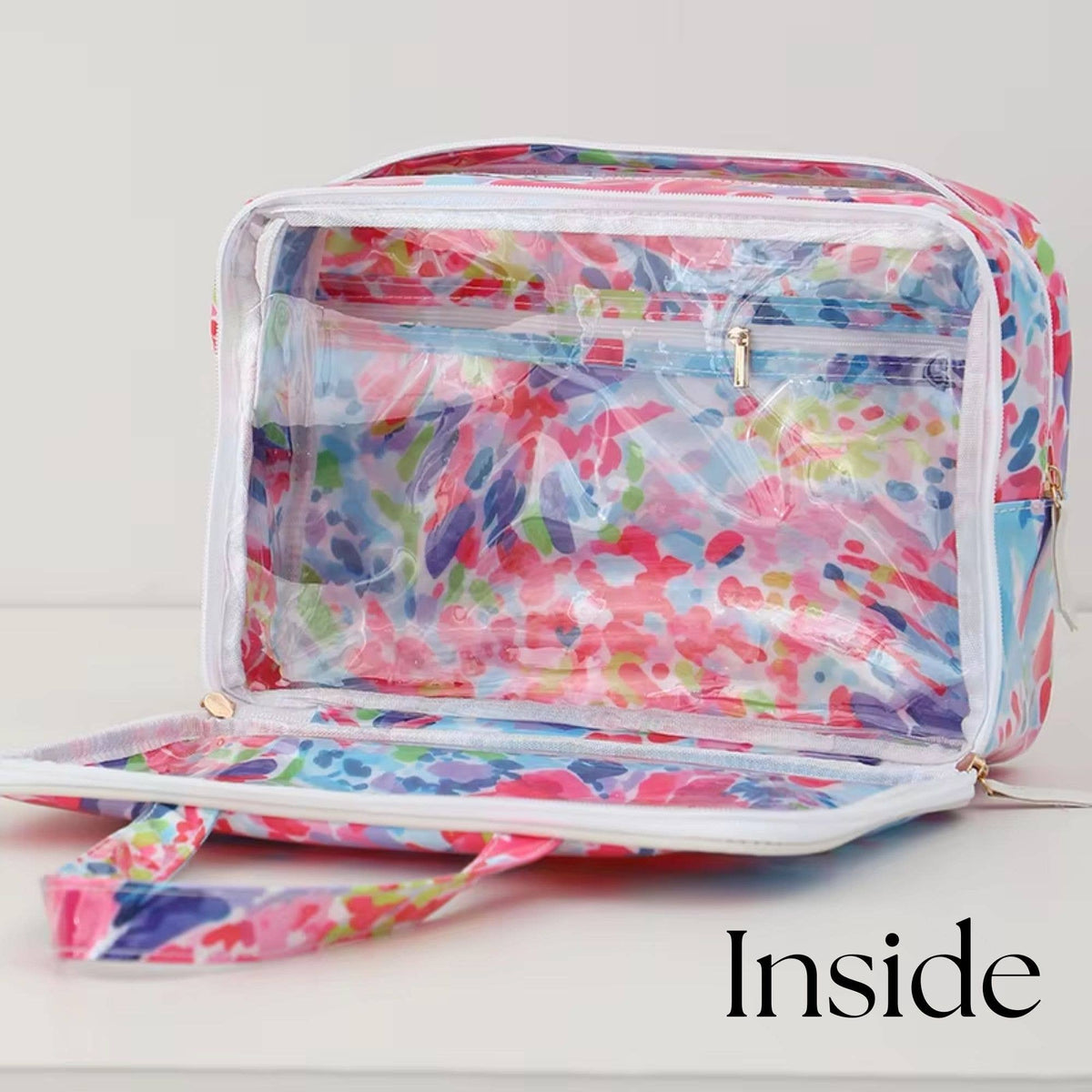 Waterproof Cosmetic Bag Hydrangea Horizon