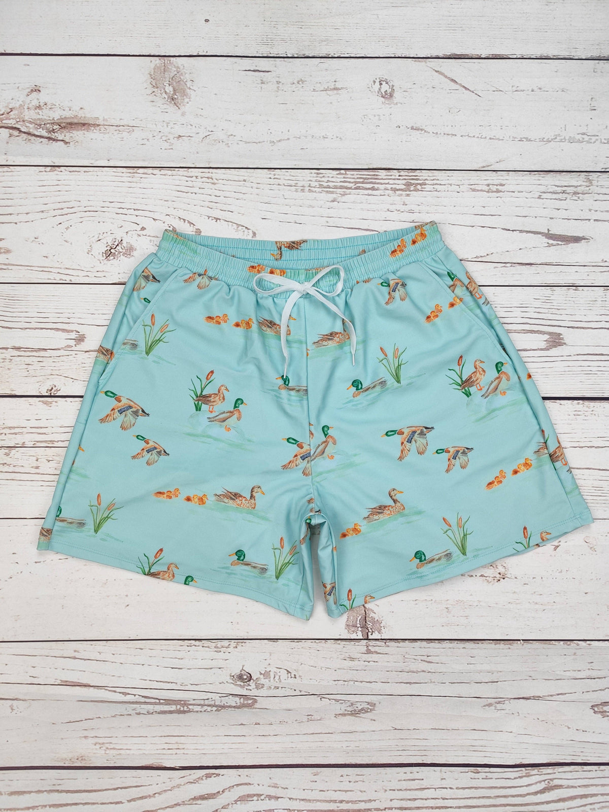 Men Mallard Printed Beach Shorts