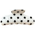 Lulu Mac Hair Clips White/Black Dot