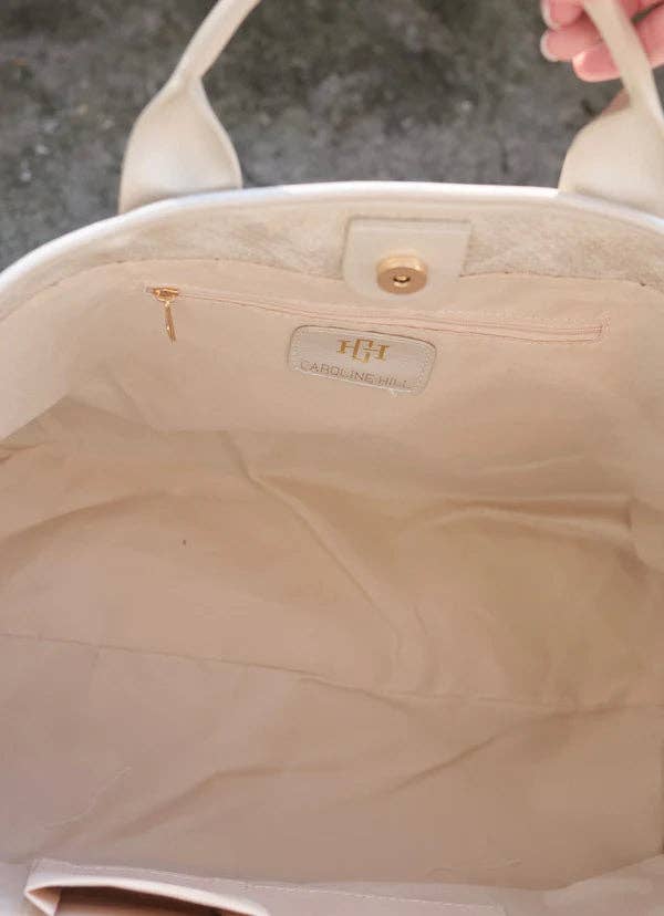 Caroline Hill Melissa Champagne Tote Bag