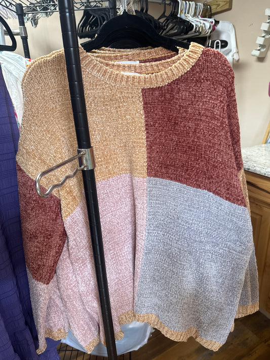 Plus Large Color Block Pattern