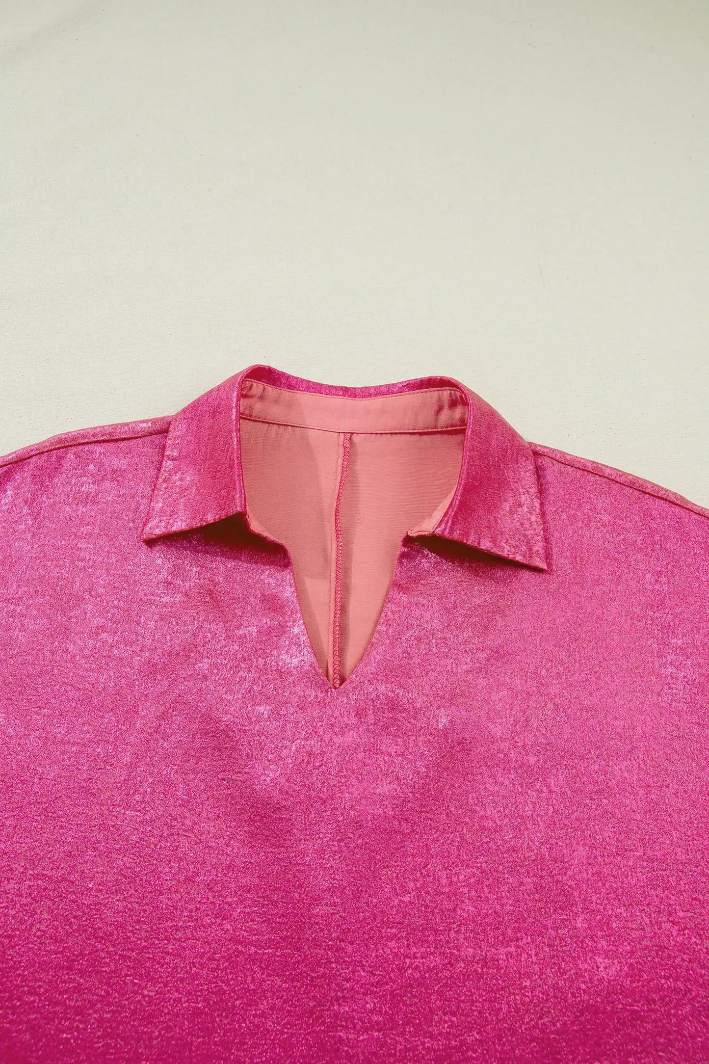 Collared Metallic Top