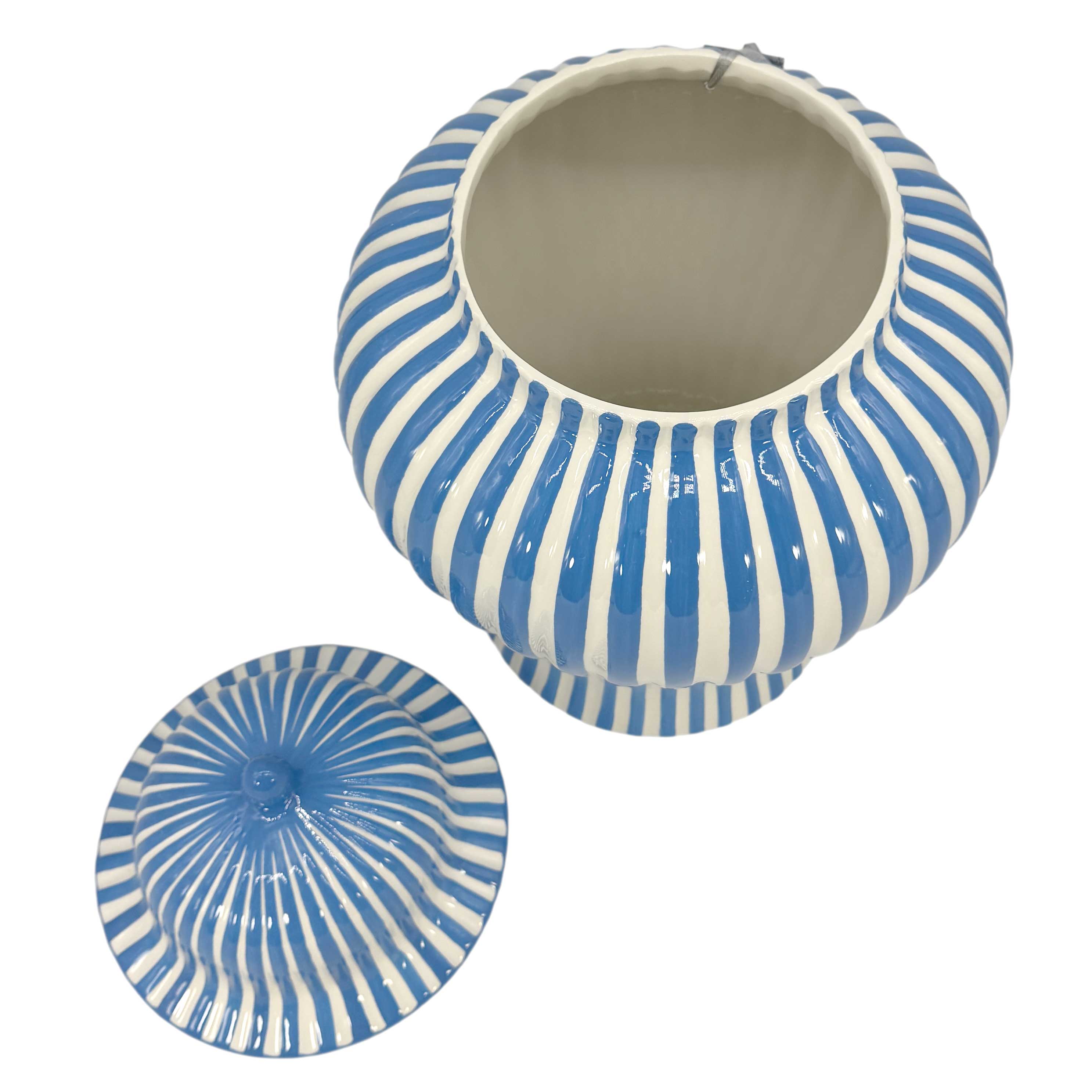Candy Cane Striped Ceramic Vase 18"