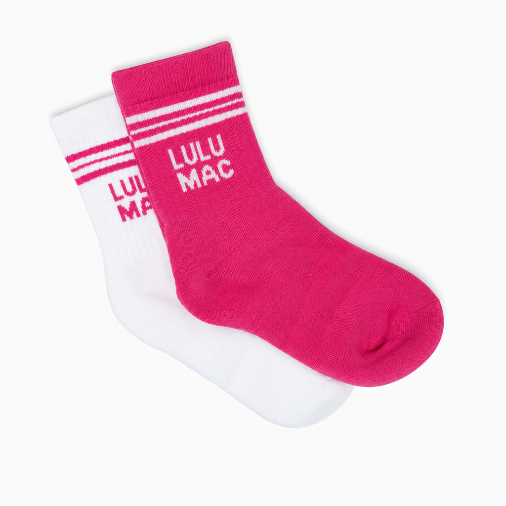 Lulu Mac Socks Box Hot Pink