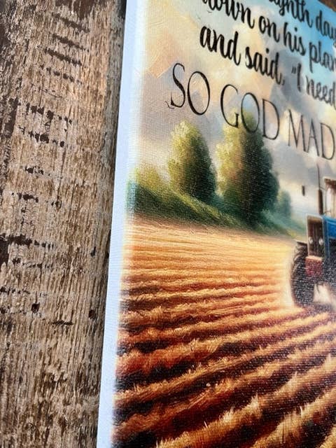 God made a farmer Canvas