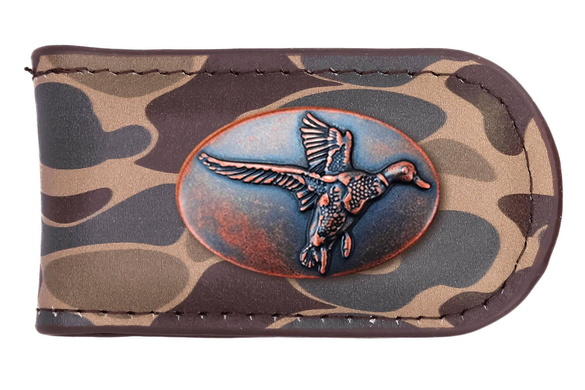 Zep-Pro Mallard Camo Leather Money Clip