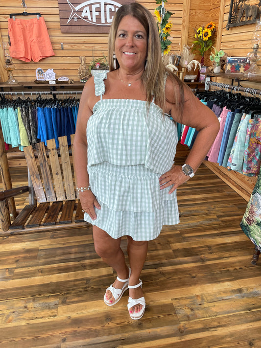 Gigham and Ruffles Dress