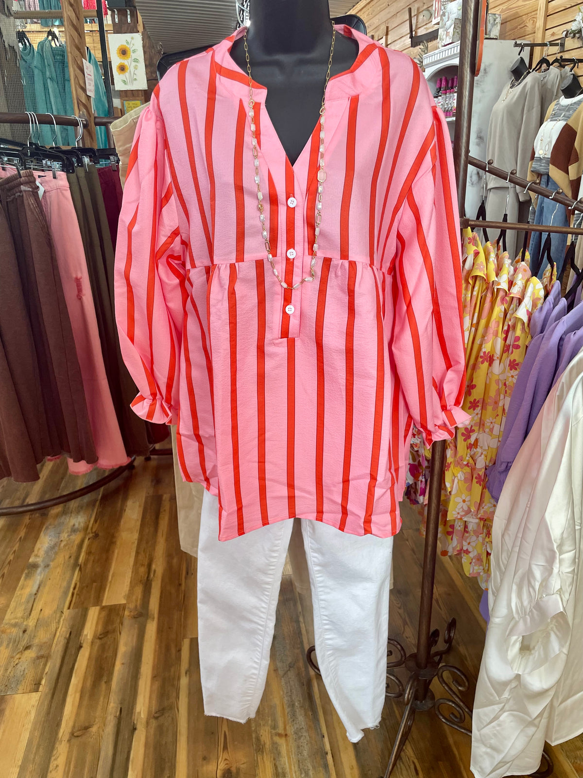 Plus V Neck Top