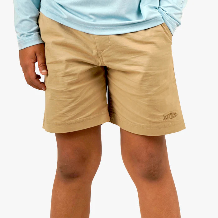 Youth AFTCO Landlocked Shorts Dark Sand
