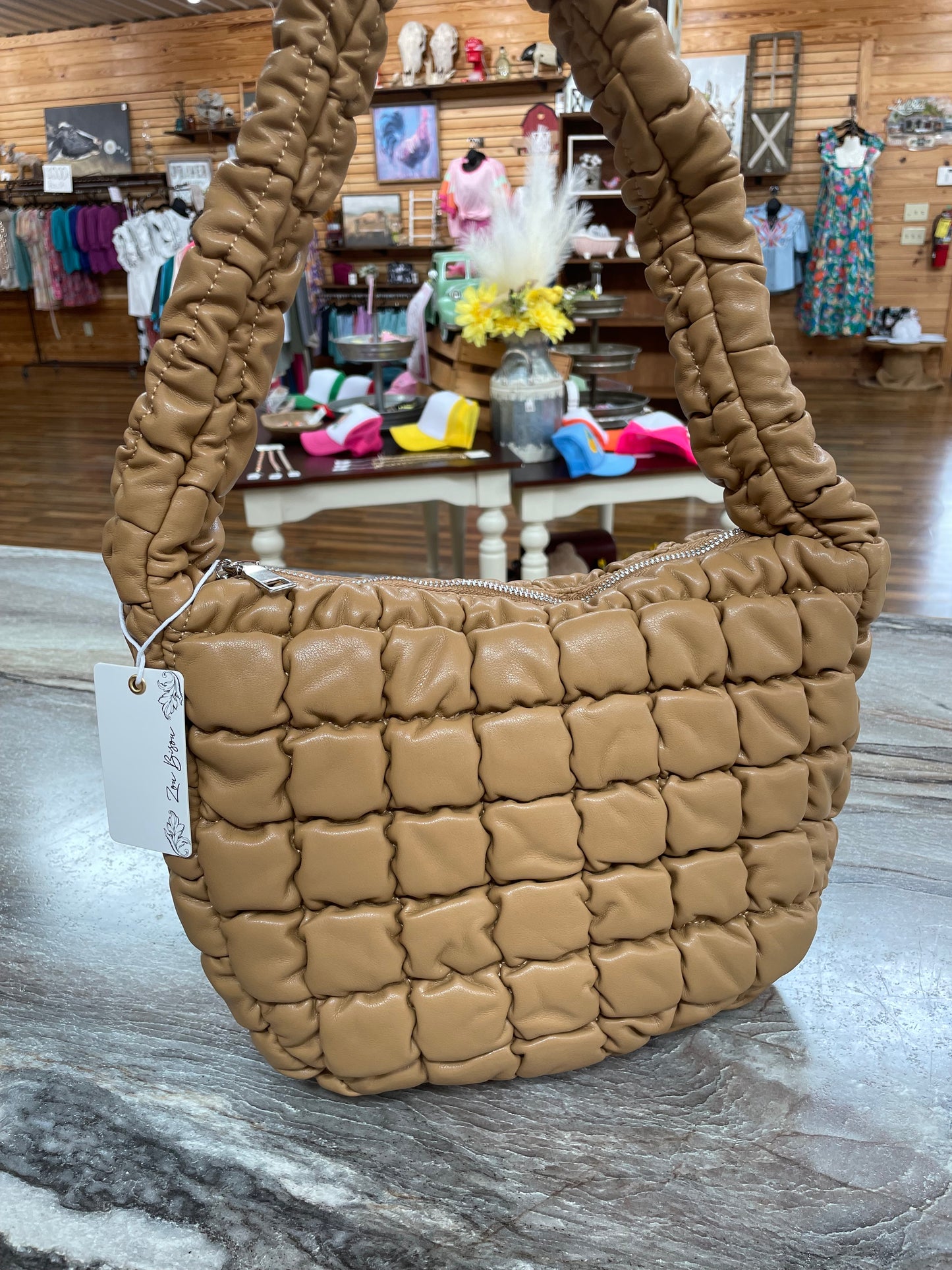 Puff Shoulder Bag Cocoa