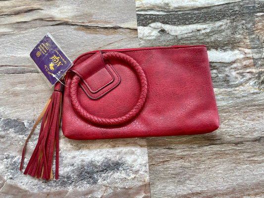 O Ring Wristlet Purse - Dk Red