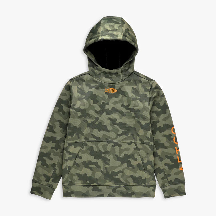 AFTCO Youth Shadow Tactical Hoodie Green OG Camo