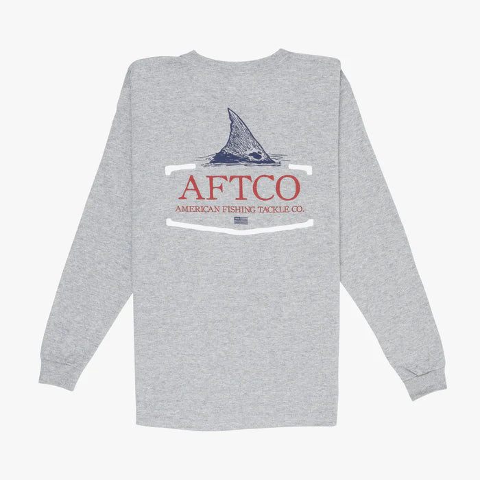 Youth AFTCO LS Tall Tails Gray Heather