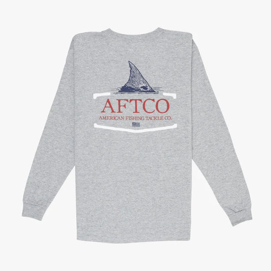 Youth AFTCO LS Tall Tails Gray Heather