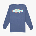 Youth AFTCO LS Tee Red Hot Navy