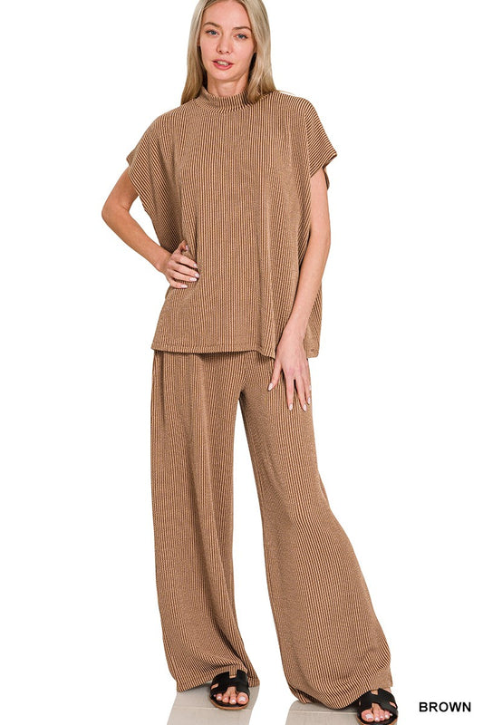 Ribbed Pants Set