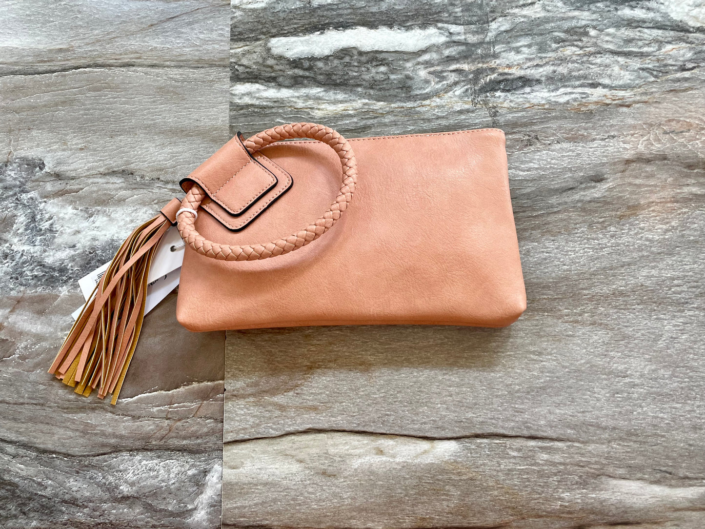 O Ring Wristlet Purse - Peach