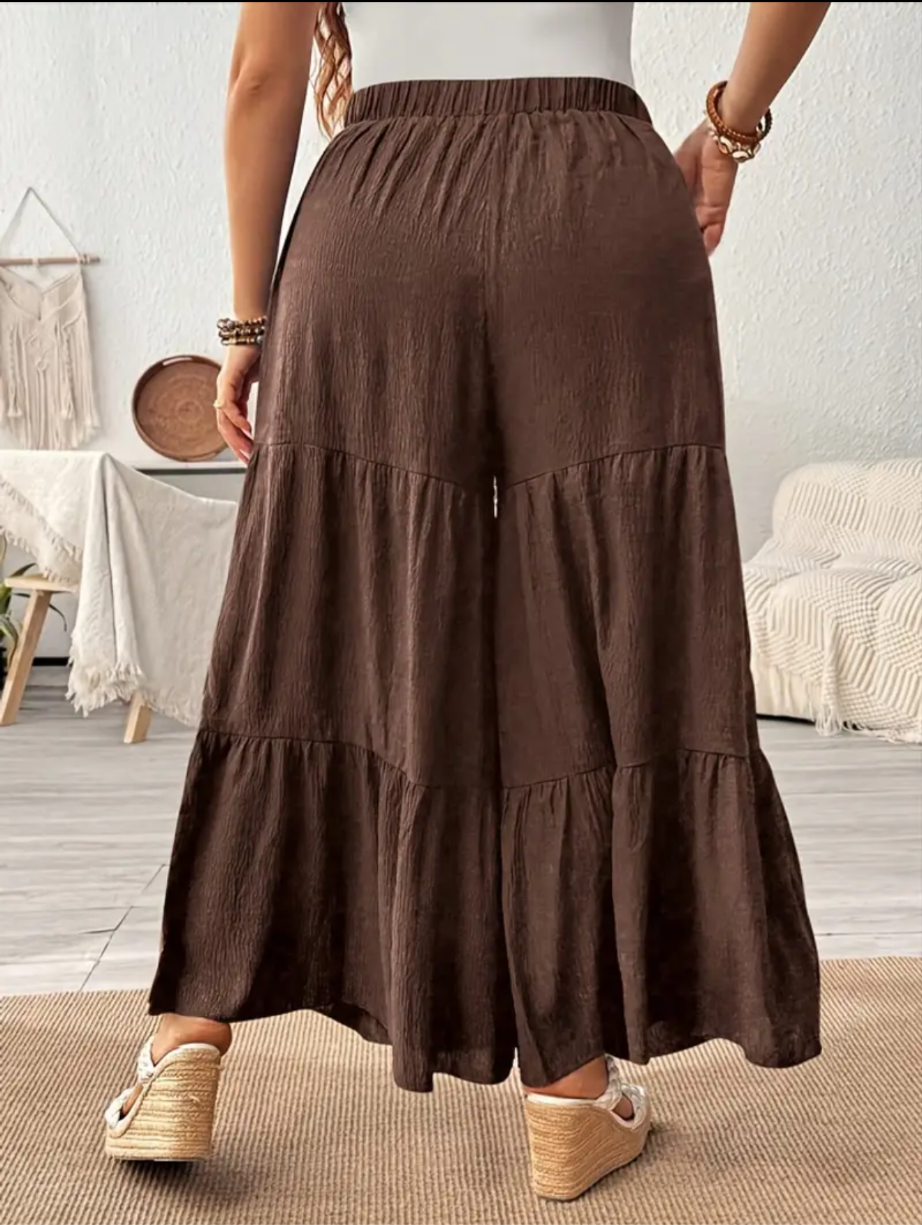 Plus Tiered Flowey Pants