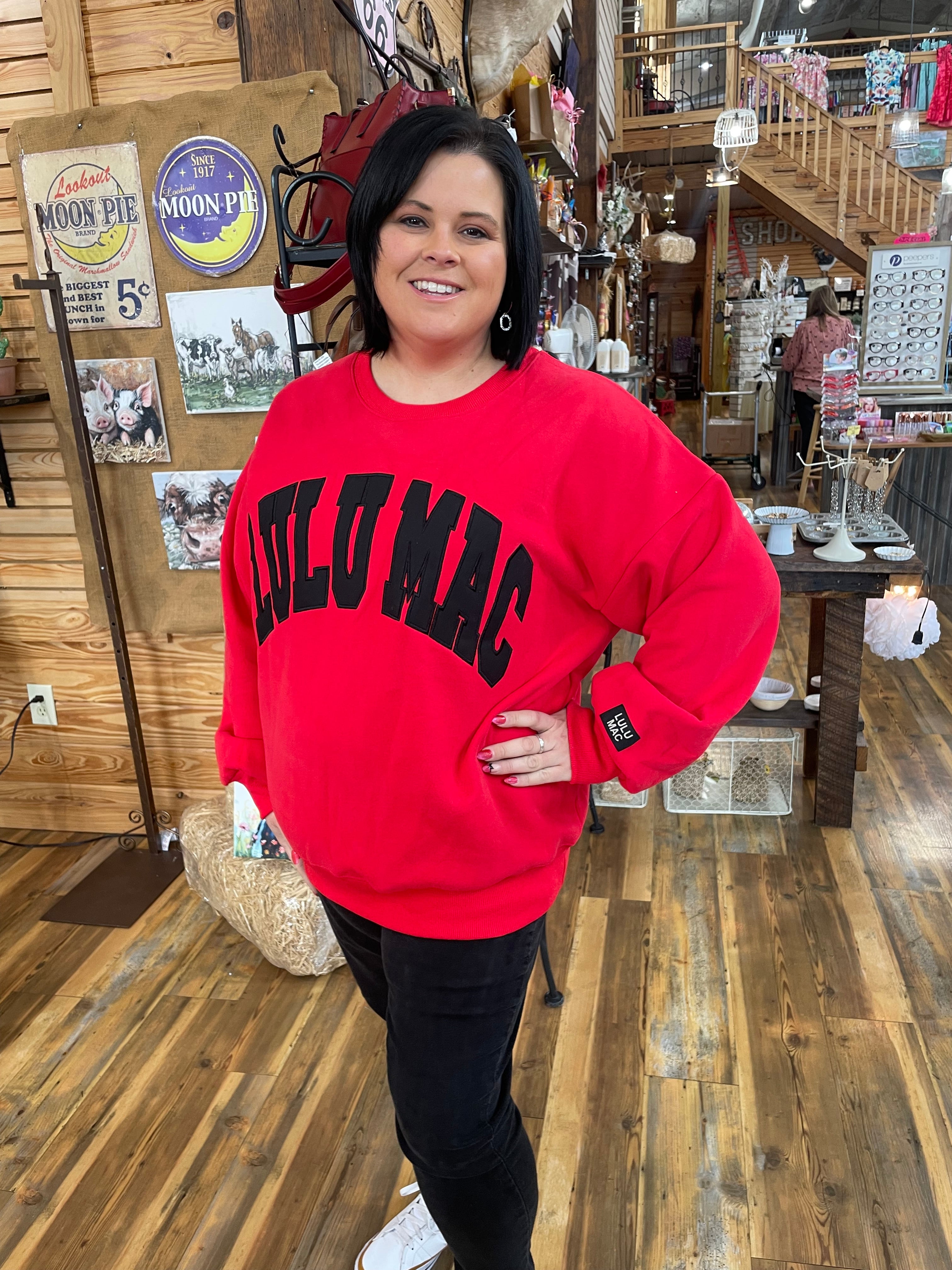 Lulu Mac Sweatshirt Red/Black