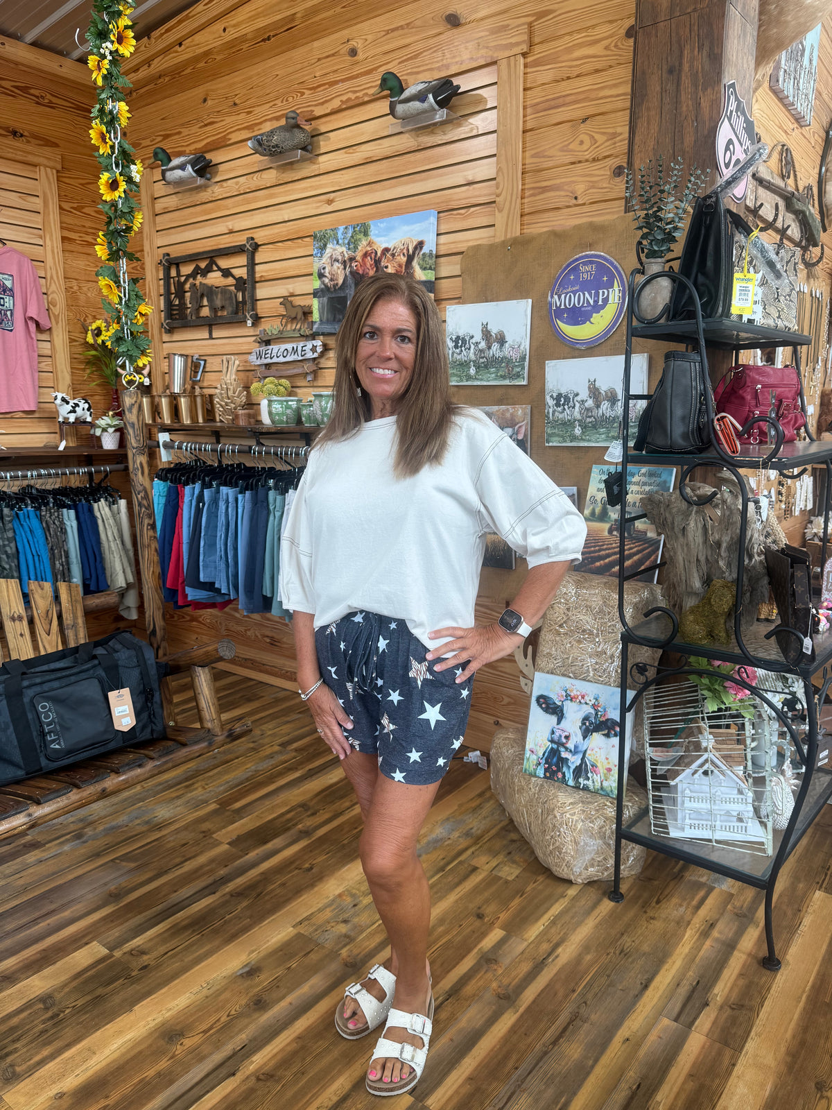Animal/Start Print Shorts