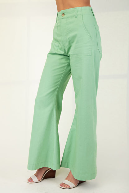 Flared Pants, Emerald
