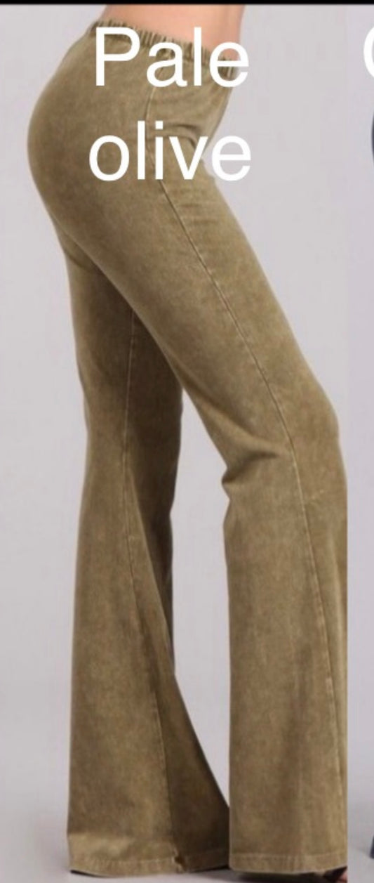 Softy Flares - Pale Olive