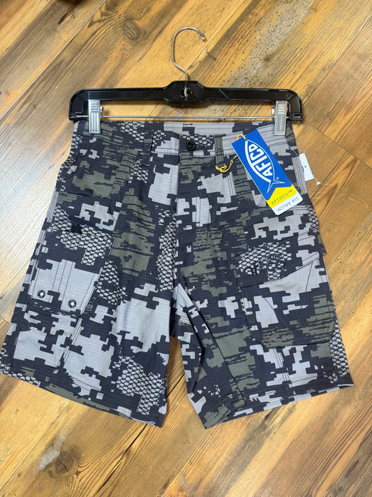 Youth AFTCO Shorts, Tactical Green Digital