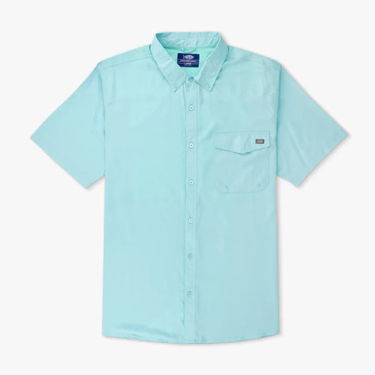 AFTCO SS Button Down Palomar Pastel Turquoise