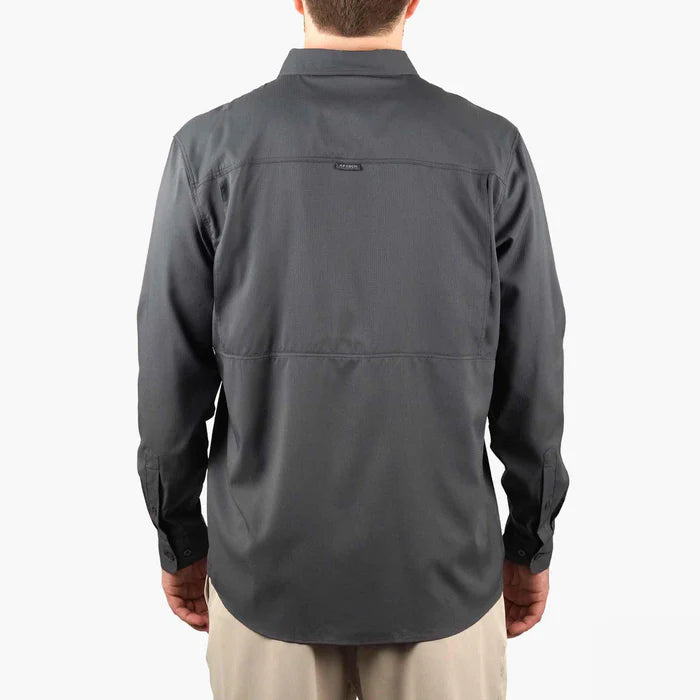 AFTCO LS Button Down Palomar Tech Charcoal