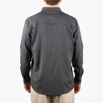 AFTCO LS Button Down Palomar Tech Charcoal