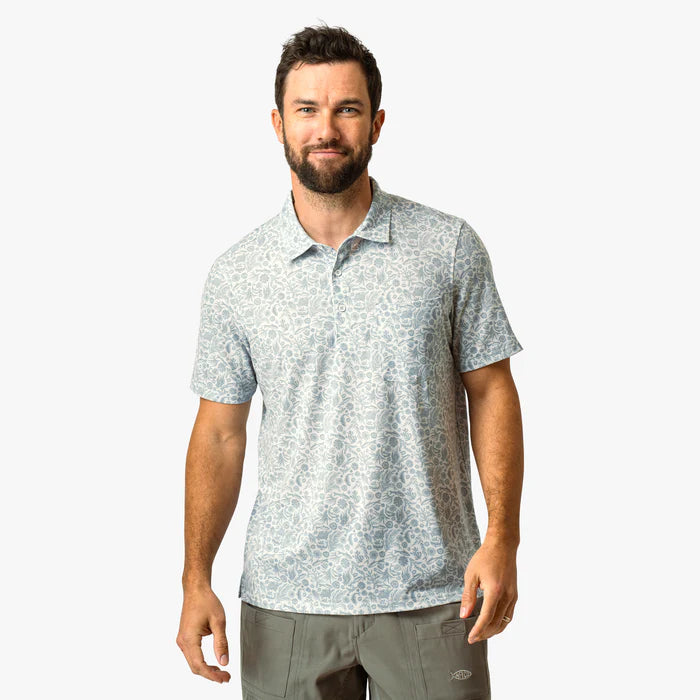 AFTCO Qualifier Polo Oyster Grey