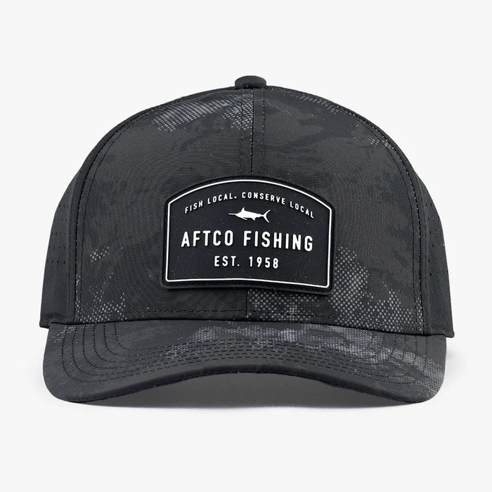 AFTCO Deuce Hat Black Storm Camo