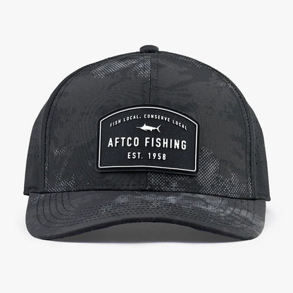 AFTCO Deuce Hat Black Storm Camo