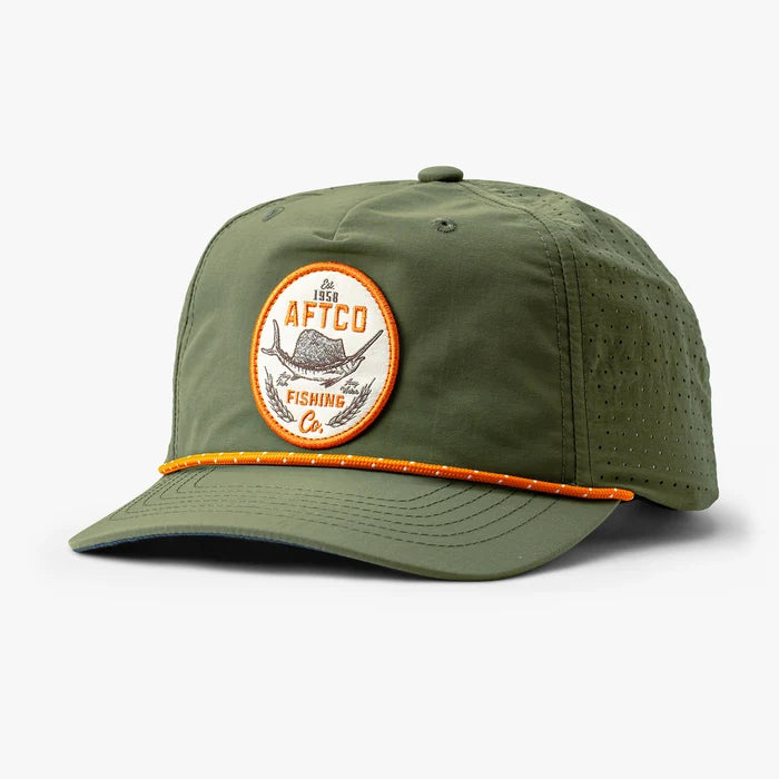 AFTCO Sailfish Lager Tech Hat Olive