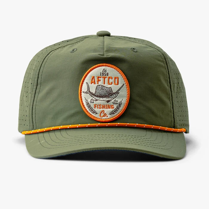 AFTCO Sailfish Lager Tech Hat Olive