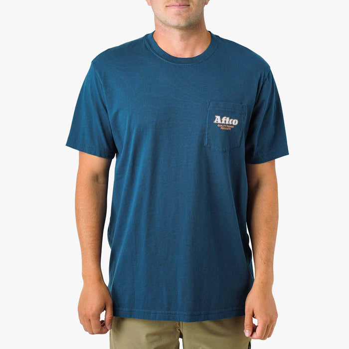 AFTCO T Shirt LS Strype Naval