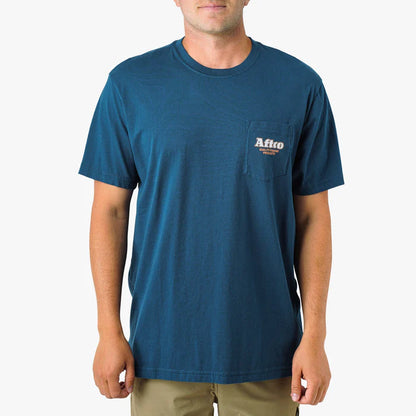AFTCO T Shirt LS Strype Naval