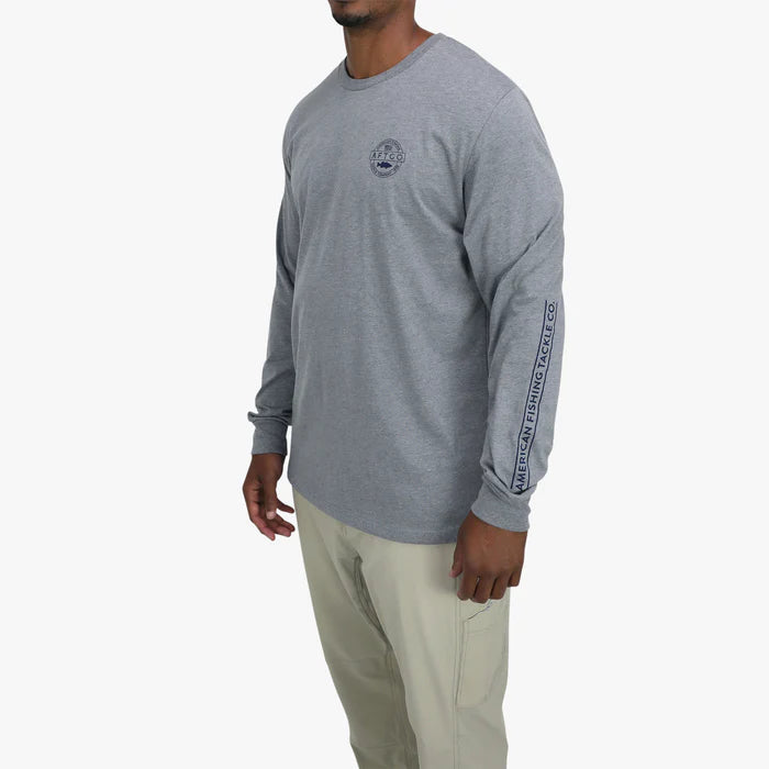 AFTCO LS TShirt Bass Patch Graphite