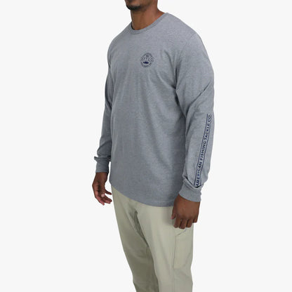 AFTCO LS TShirt Bass Patch Graphite