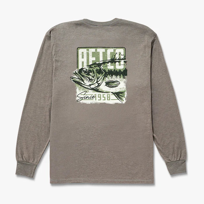 AFTCO LS TSHirt Gamble Bungee Cord Heather