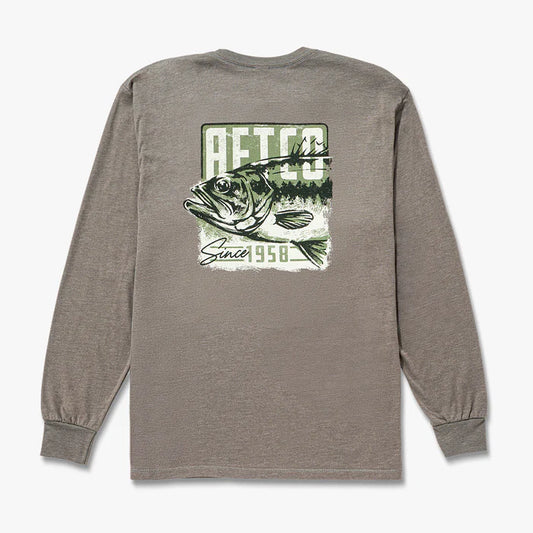 AFTCO LS TSHirt Gamble Bungee Cord Heather