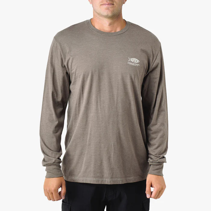 AFTCO LS TSHirt Gamble Bungee Cord Heather