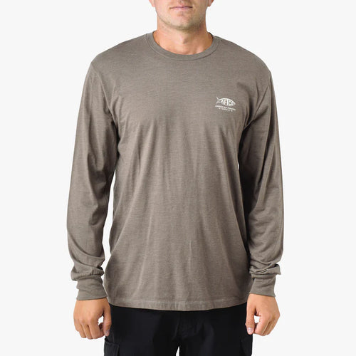 AFTCO LS TShirt Gamble Bungee Cord Heather