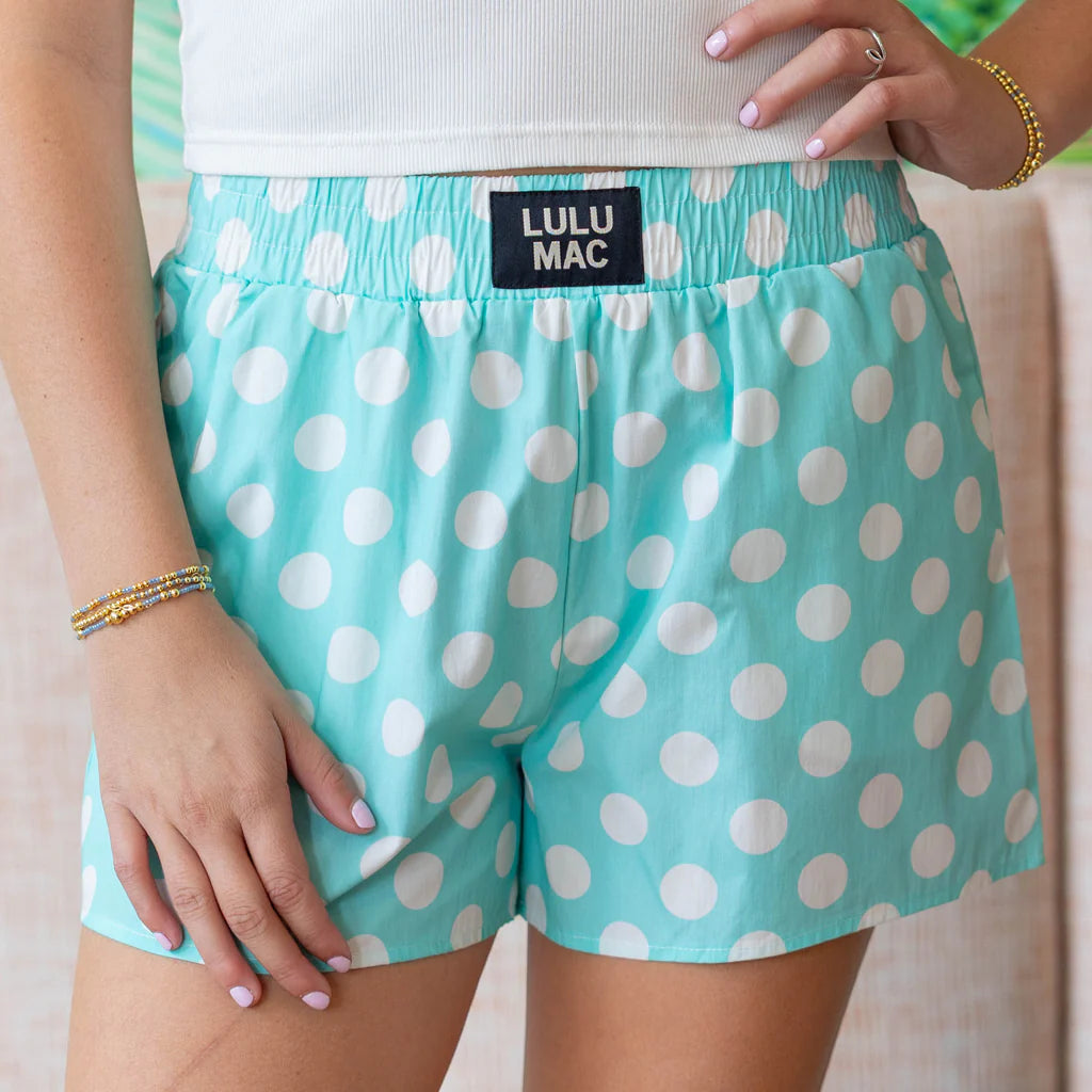 Lulu Mac Poka Dot Shorts Mint