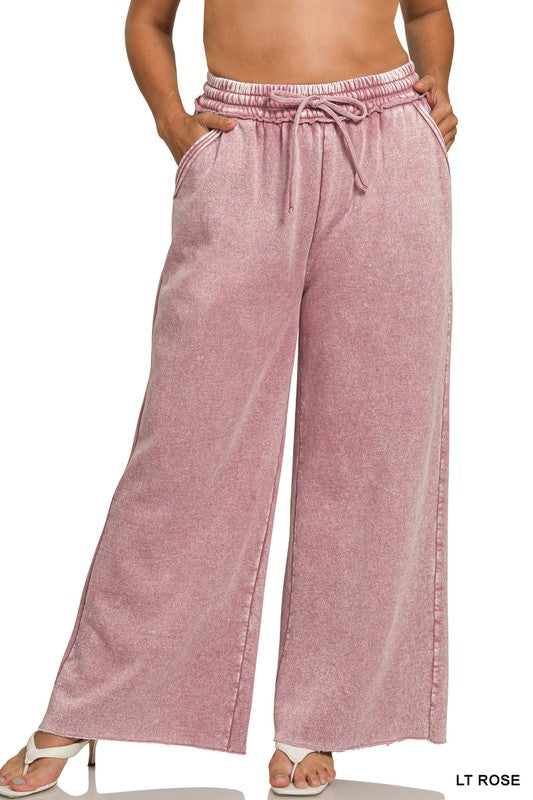 Plus Fleece Palazo Pants