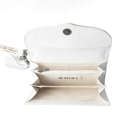 Myra Sparkling Desert Moon Luxe Wallet In Chocolate White