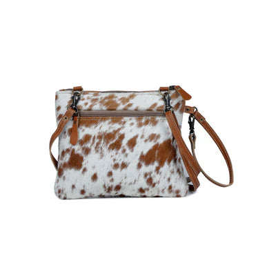 Myra Ornate Brown Leather & Hairon Bag