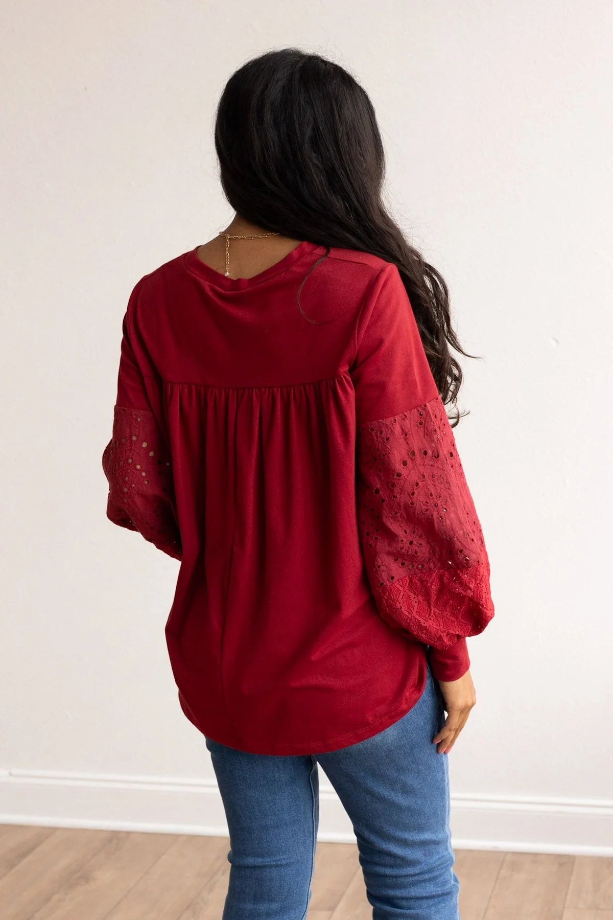 Plus Balloon Long Sleeve Top